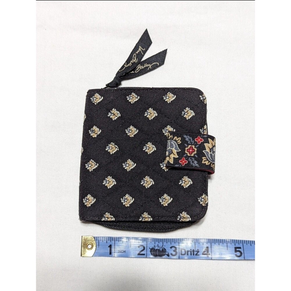 Vera Bradley Retired Black Red and Tan Glass Case and Zip Around Wallet SMBN - Picture 10 of 11